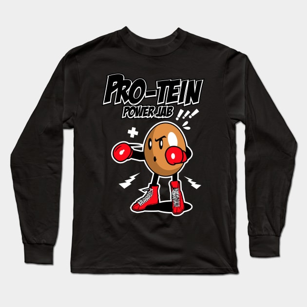 BOXING EGG CARTOON Long Sleeve T-Shirt by beanbeardy